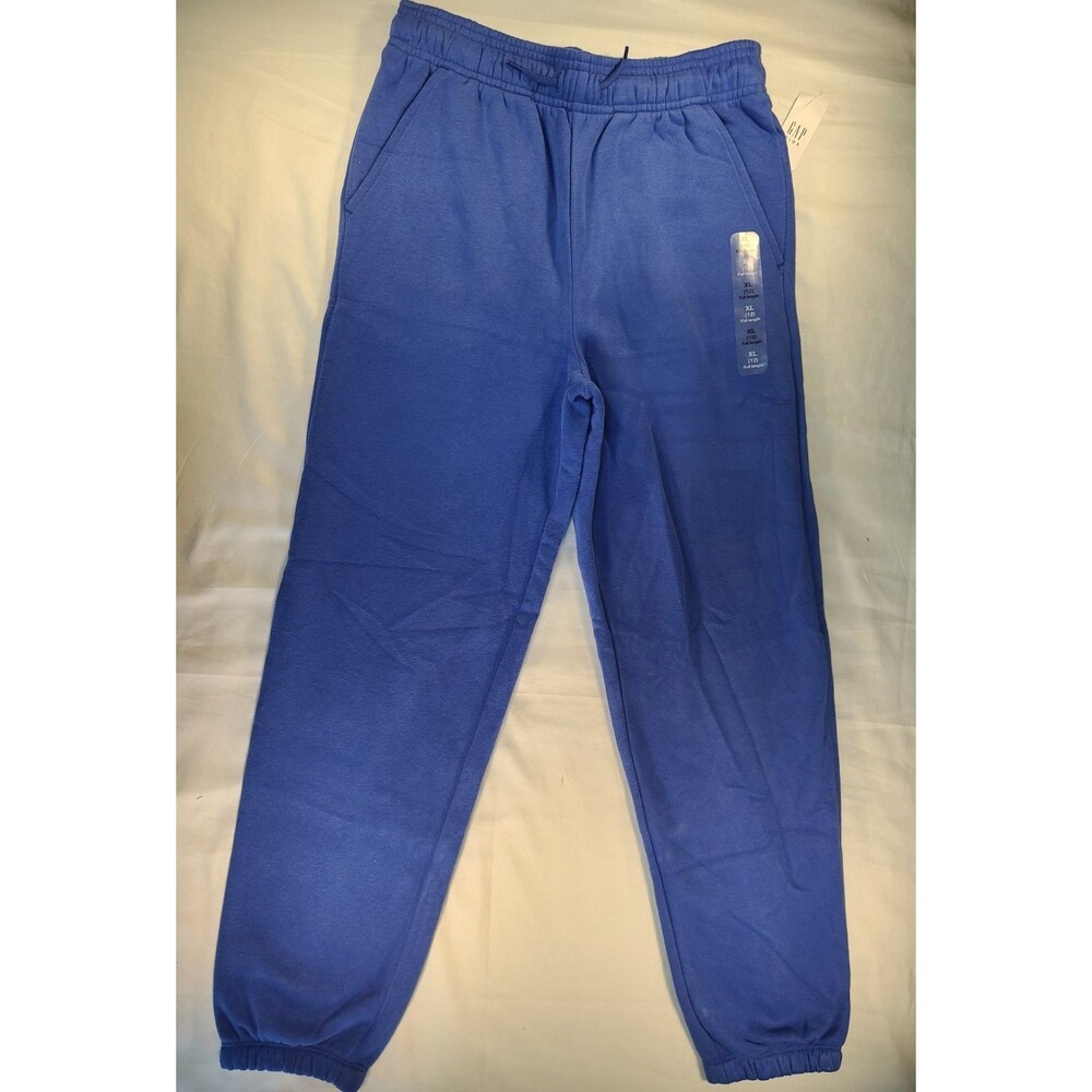 GAP Kids Size XL 12 Blue Fleece Jogger Sweatpants NWT